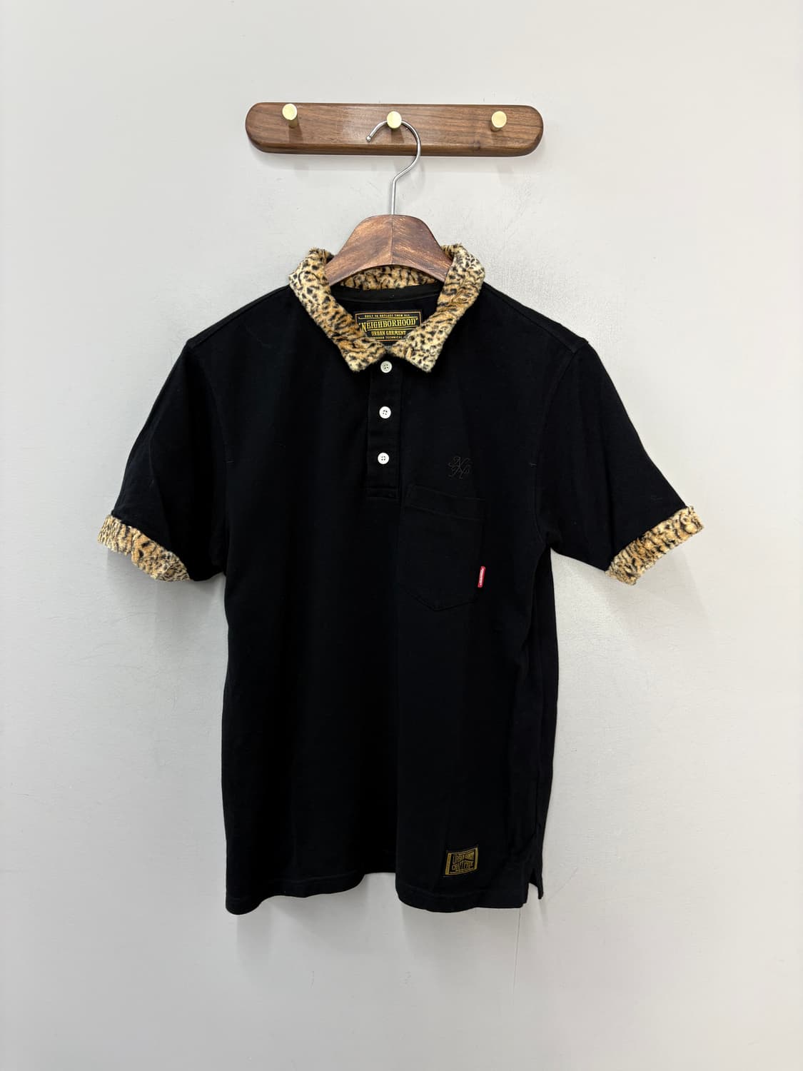 네이버후드 레오파드 페이크퍼 카라넥 포인트 유콘 폴로셔츠 A3795 상품이미지2