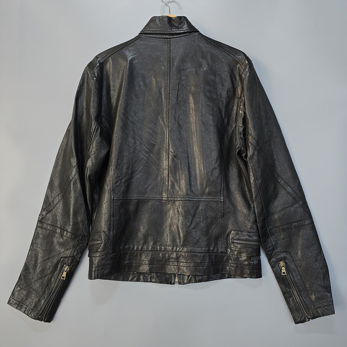 이태리 원단 램스킨 라이더 가죽자켓 블랙 L 상품이미지4