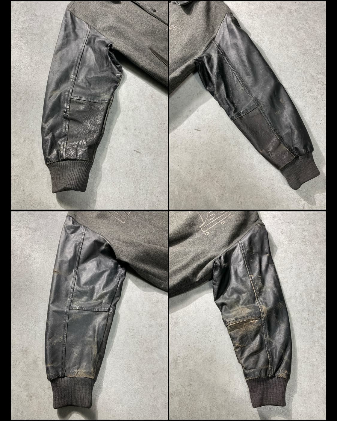 [L-XL] 90s Nike 나이키 디스트레스드 울 레더 바시티자켓 상품이미지7