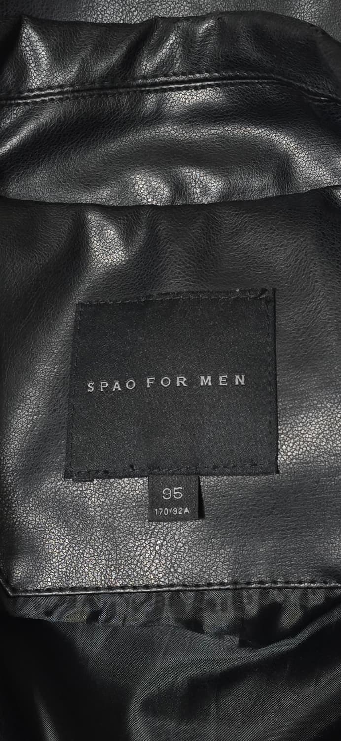 스파오 남성 블랙 양가죽 자켓 95 상품이미지3