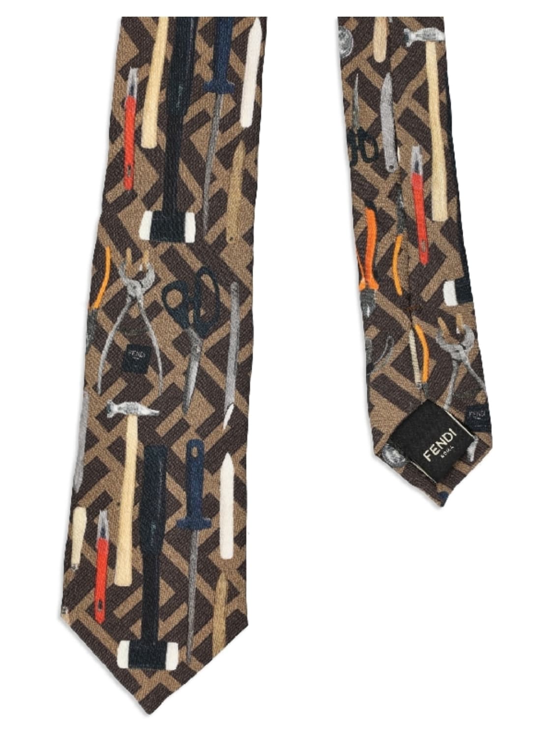 펜디 FF 툴 패턴 실크 넥타이 상품이미지2