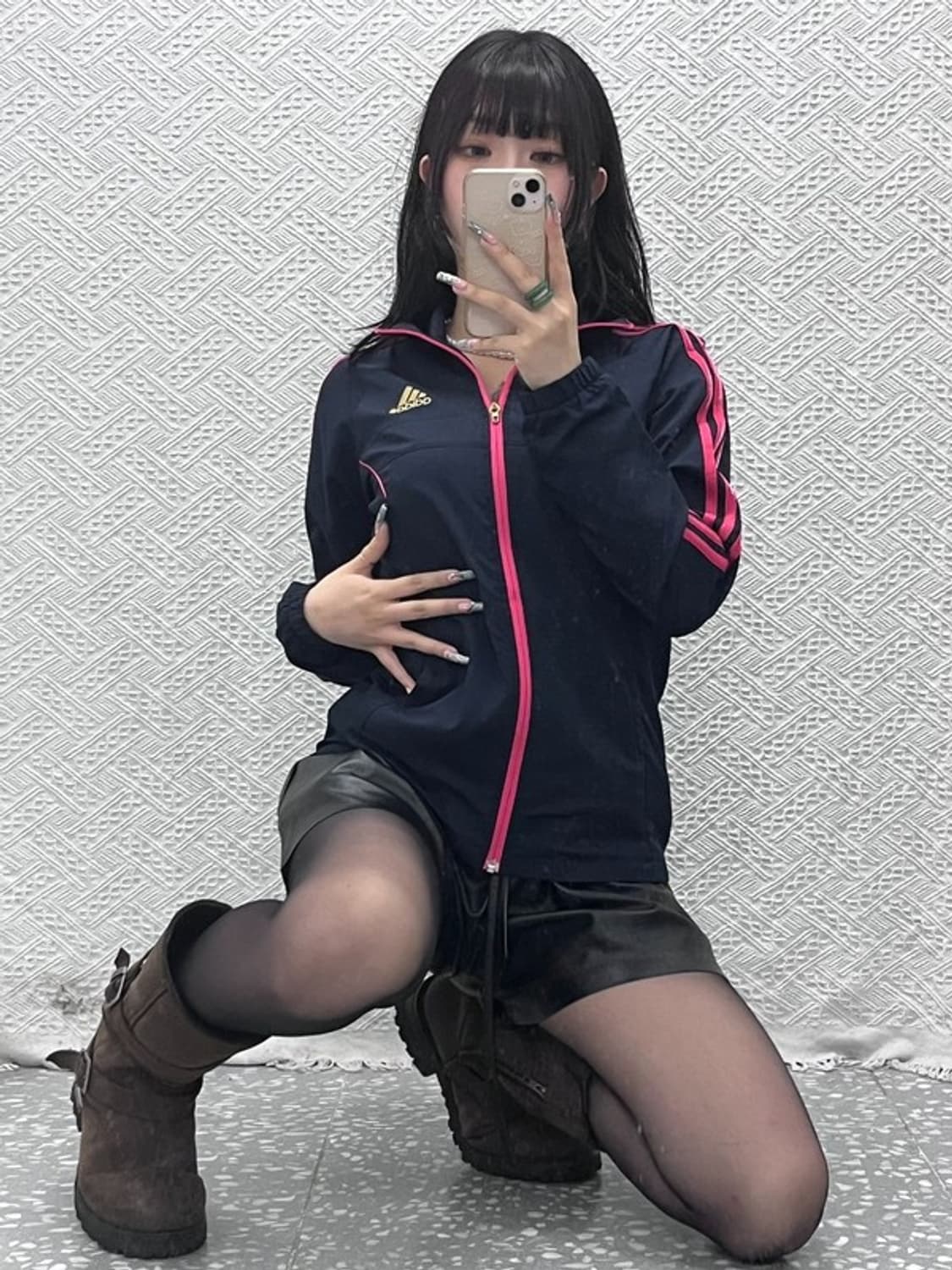 아디다스 Y2K 레트로 트윙클 핑크 삼선 져지 집업 M C12577 상품이미지2