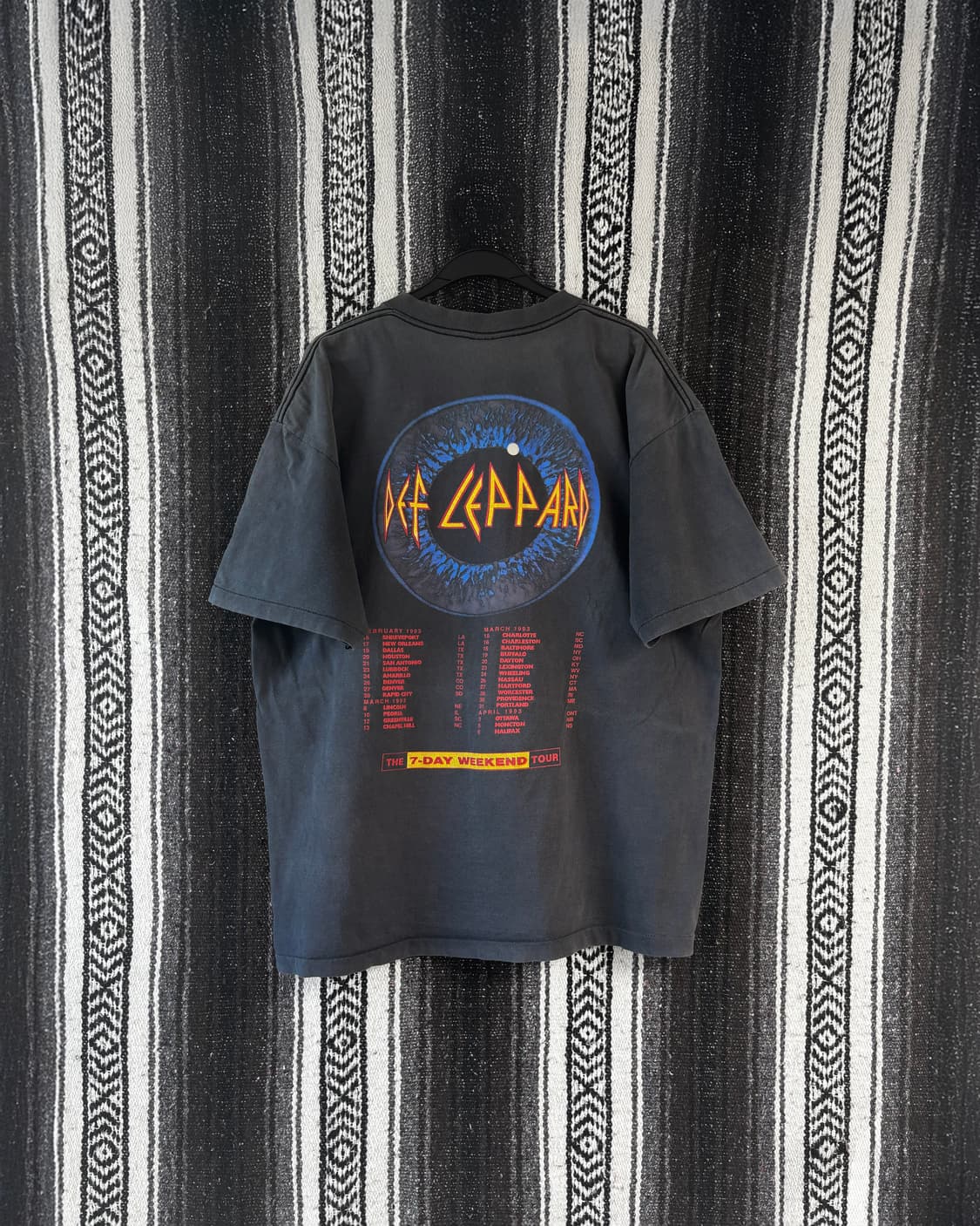 90s def leppard 7-DAY WEEKEND TOUR 티셔츠 상품이미지3