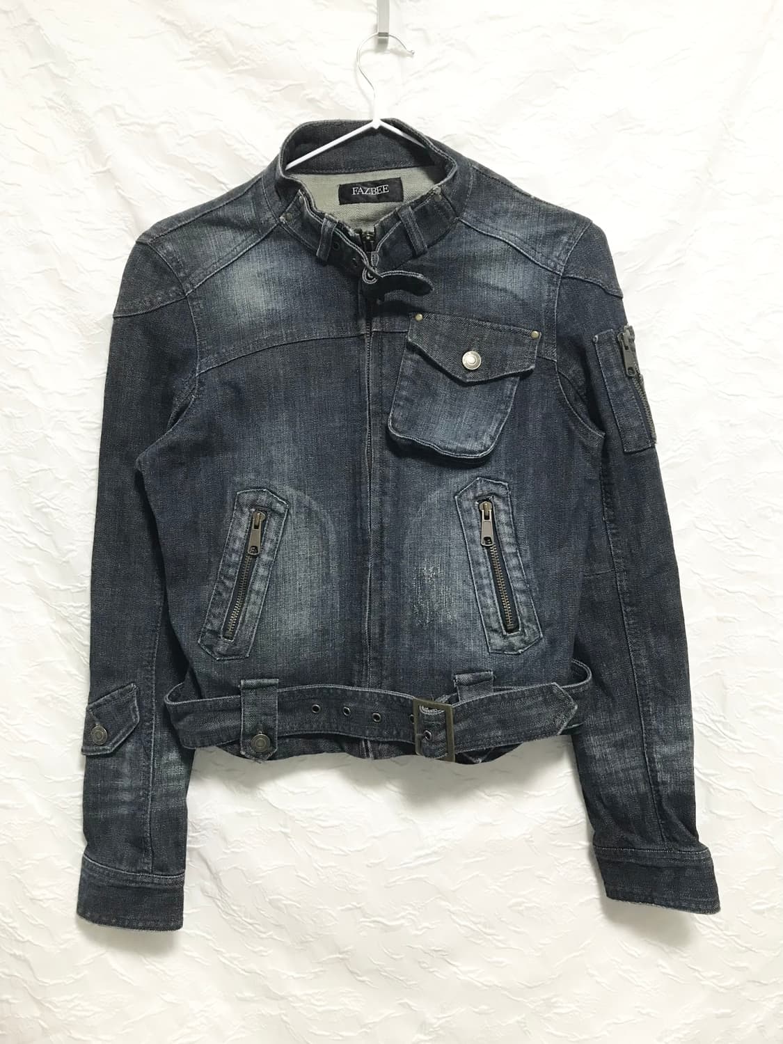 빈티지 00s y2k 카고 포켓 바이커 데님 자켓 상품이미지10