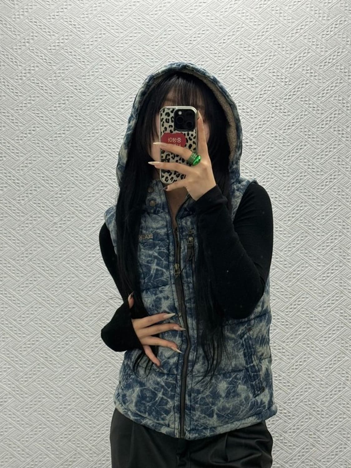 ASK 그런지 아메카지 타이다이 워싱 패딩 조끼 S C08503 상품이미지2