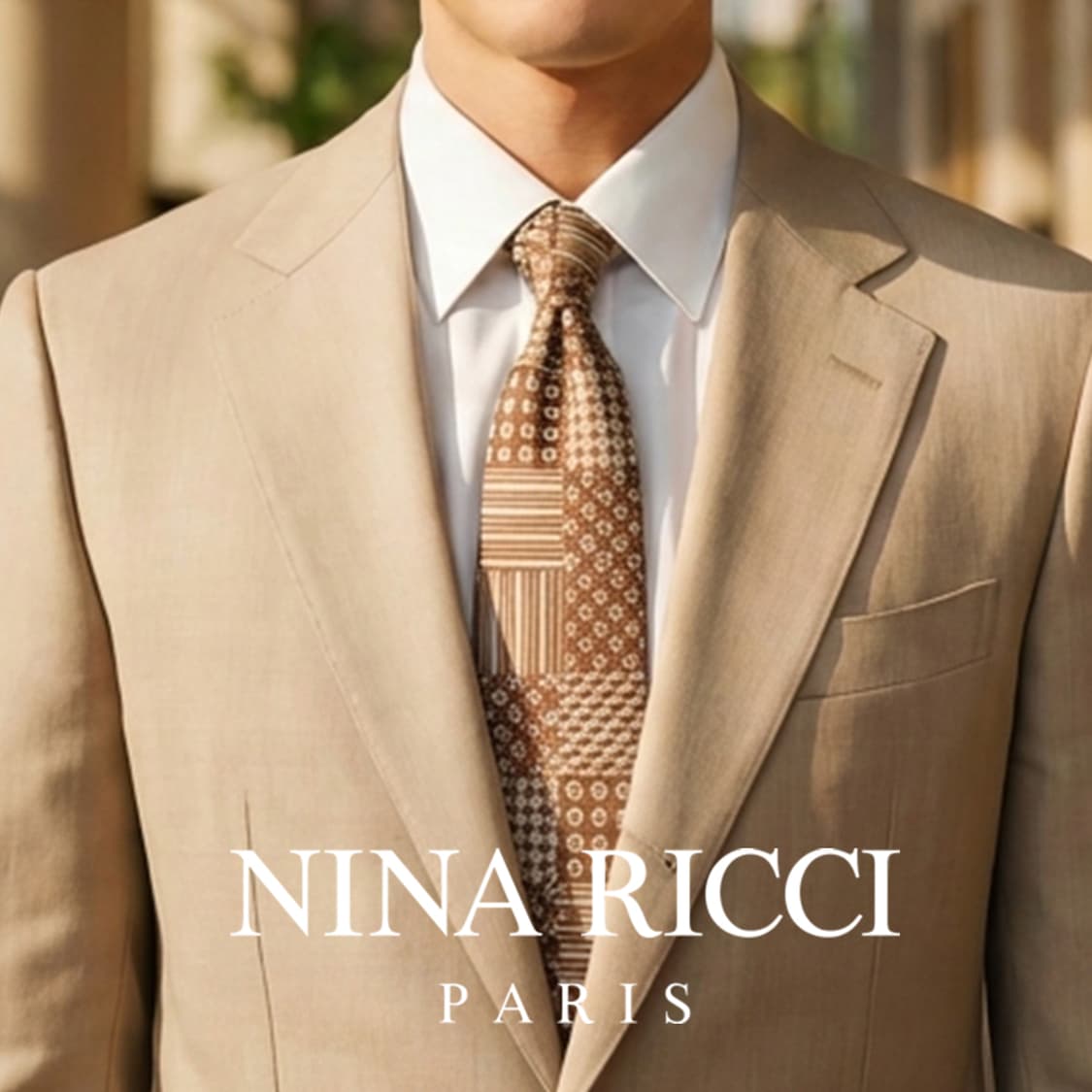 니나리치 실크 브라운 패턴 넥타이 9.6cm A+등급 K2406
 상품이미지1