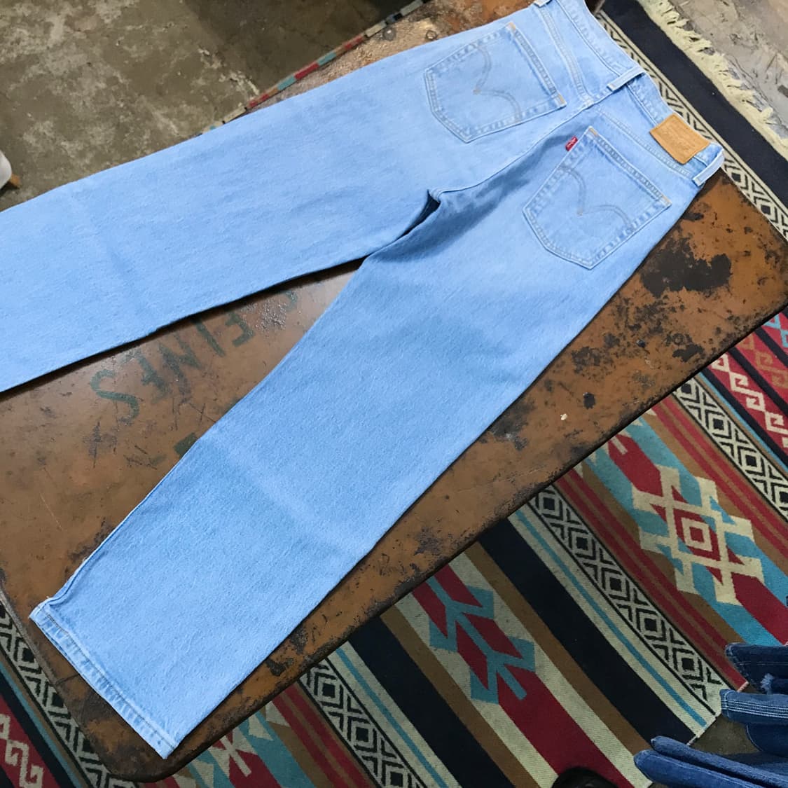 리바이스 연청 데미지 데님 팬츠 청바지 허리 27 사이즈 상품이미지2