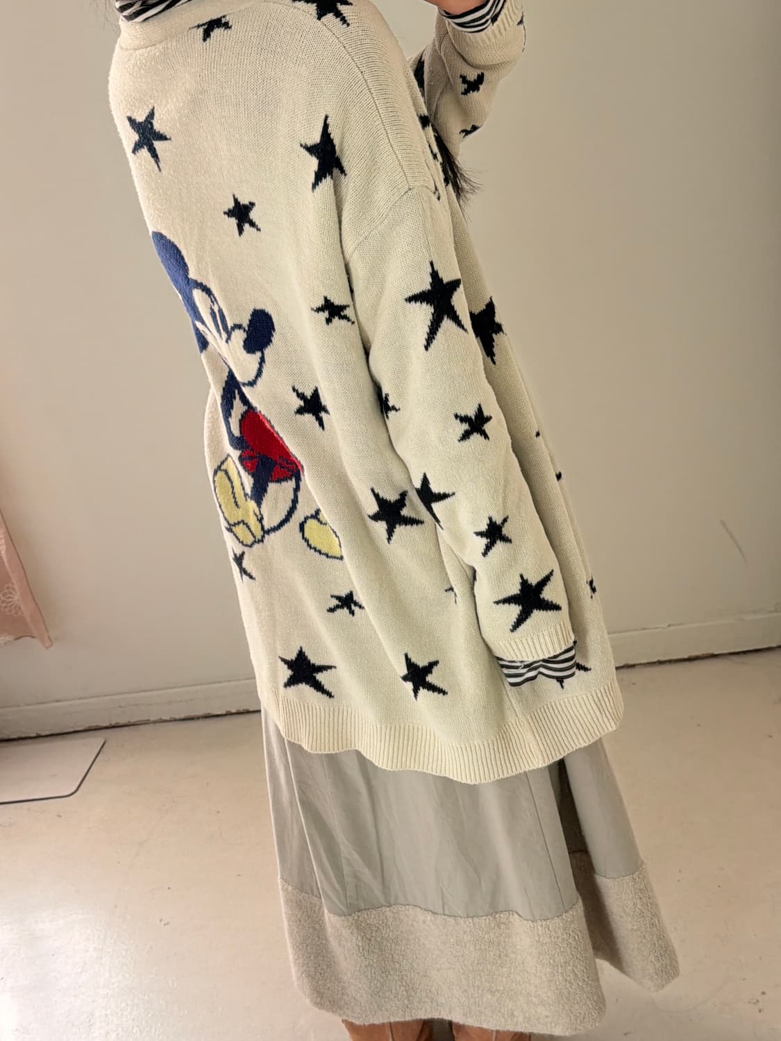 일본빈티지 별 니트 롱가디건 상품이미지4