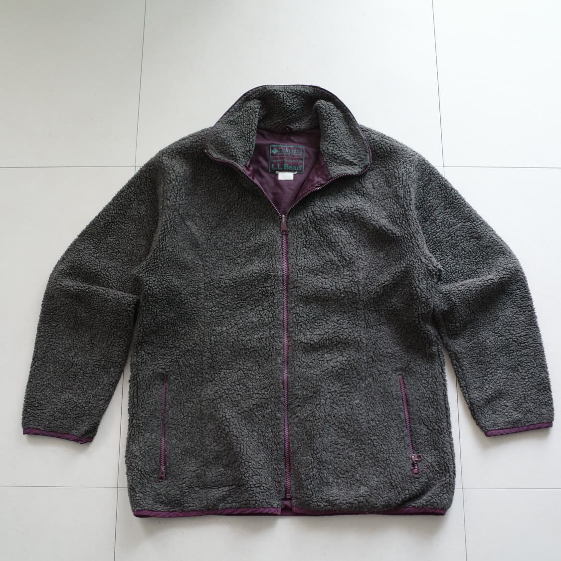 90s 엘엘빈 콜롬비아 쉐르파 딥파일 플리스 자켓 MADE IN USA 상품이미지1