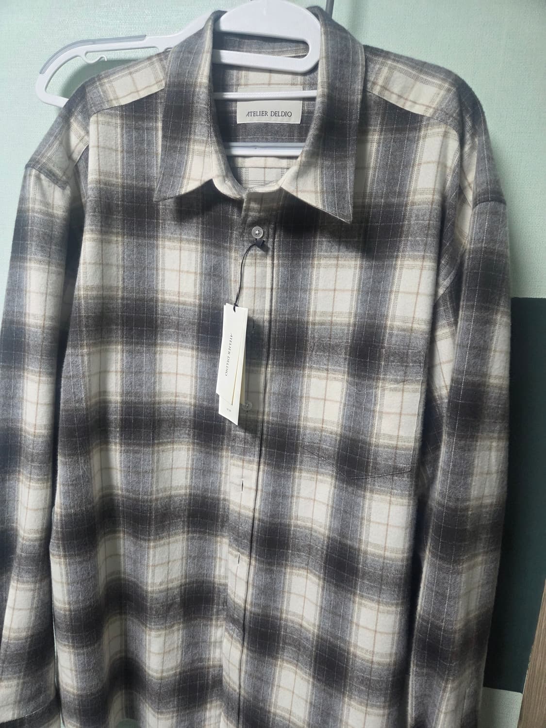 아틀리에 델디오 코튼 플란넬 체크 컴포트 셔츠 상품이미지1