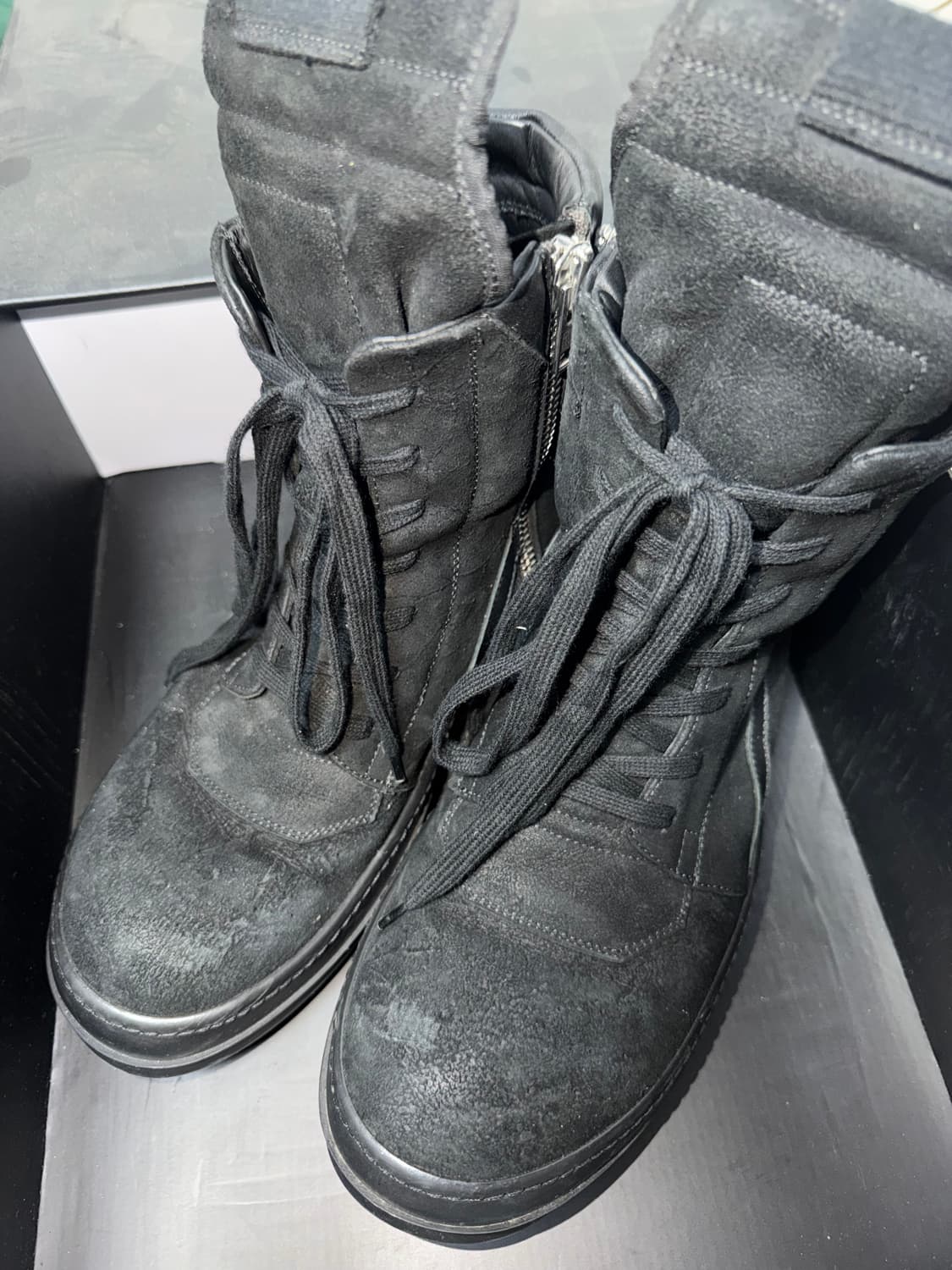 Rick Owens suede geobasket black 42 상품이미지5