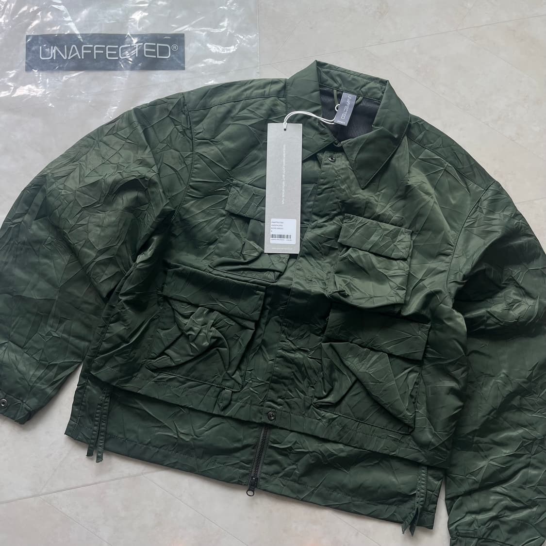 새상품)언어펙티드 레이어드 피셔맨 점퍼 모스그린 상품이미지2