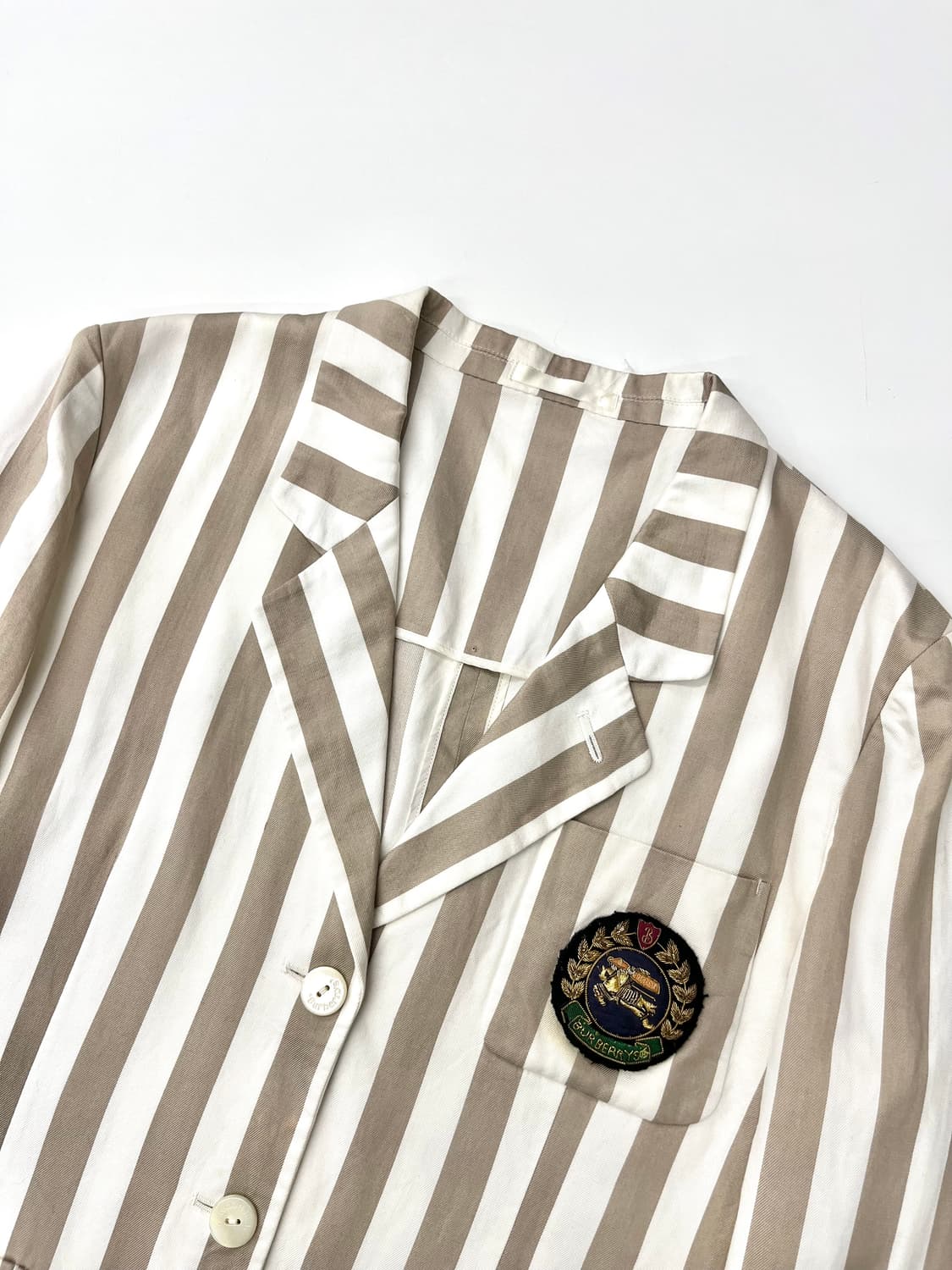 Burberry 버버리 90s 크래스트로고 스트라이프 블레이저  상품이미지4