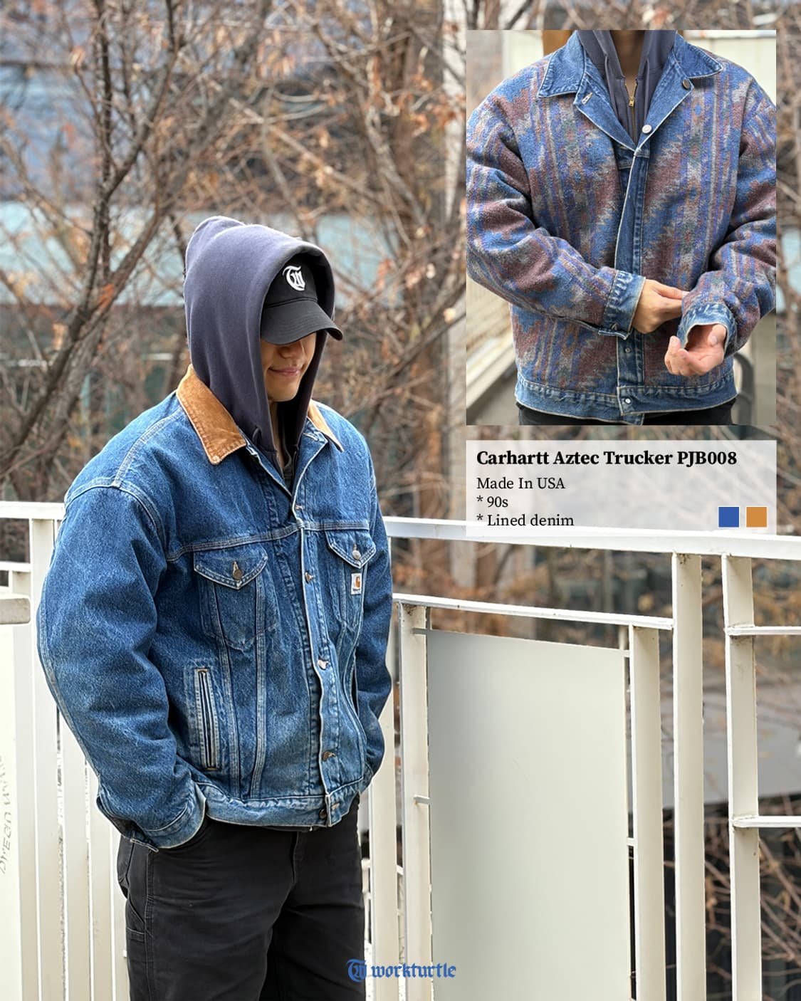 90s 칼하트 아즈텍 트러커 PJB008 XL USA🇺🇸 상품이미지2