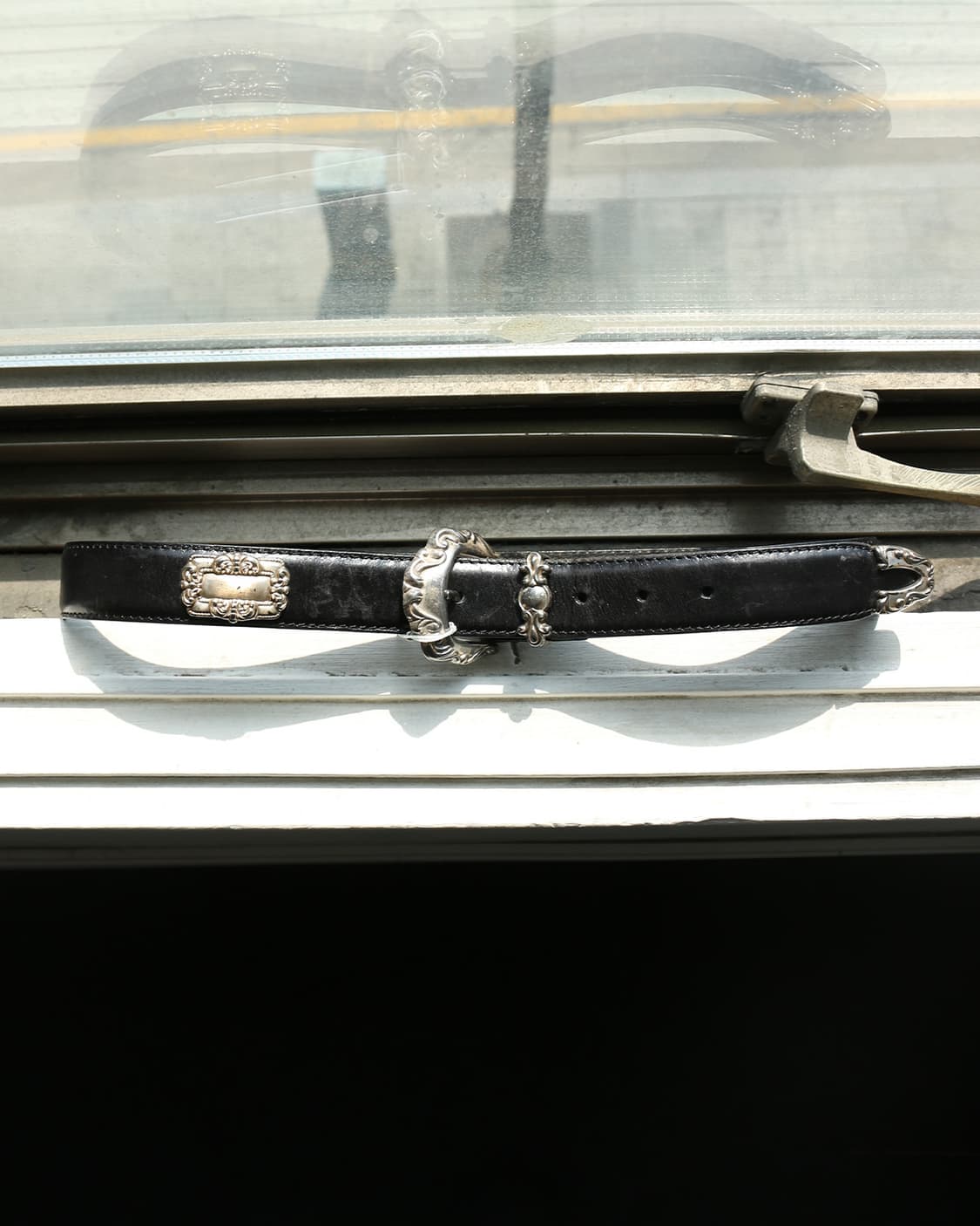 빈티지 웨스턴 레더 스터드 벨트 상품이미지1