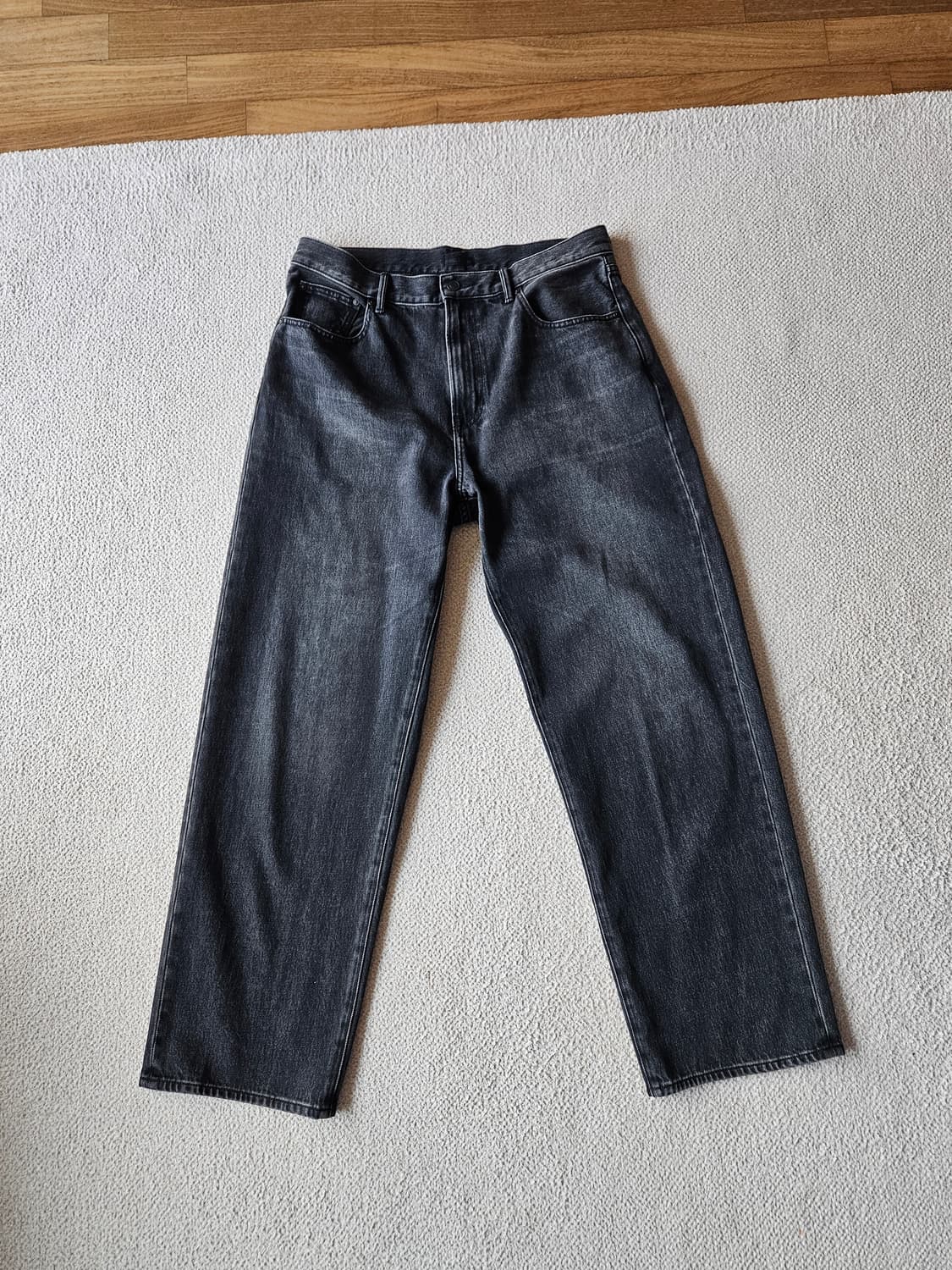 유니클로 배기진 흑청 상품이미지2