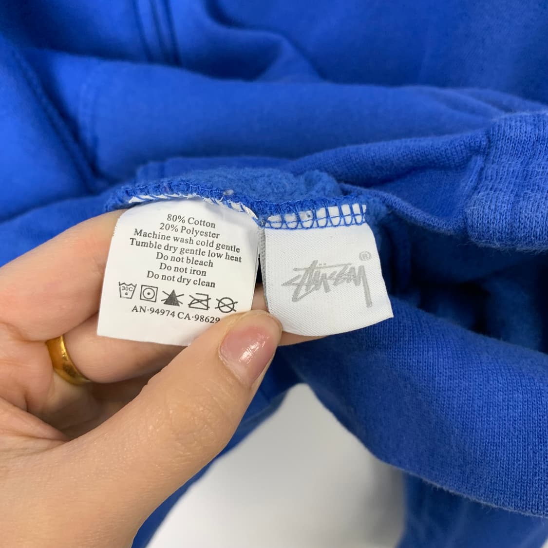 스투시 월드투어 블루 후드집업 상품이미지7