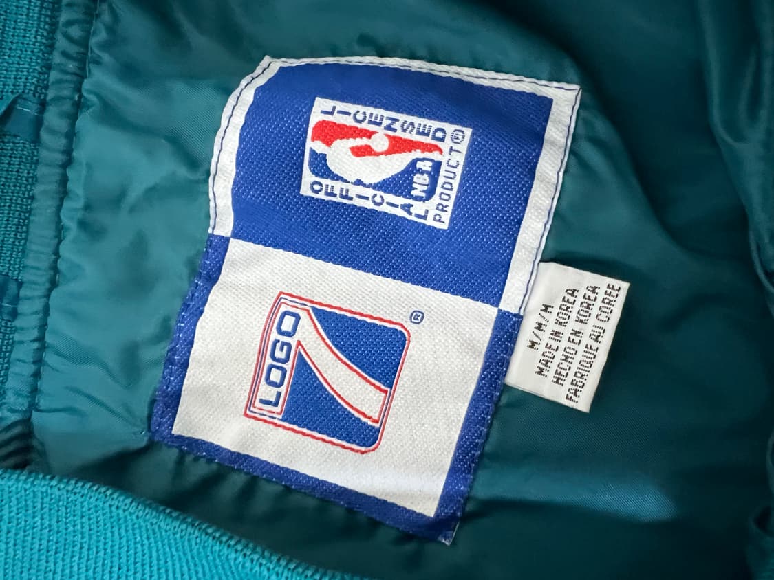 90s logo7 nba 샬럿 호네츠 트레이닝 나일론 웜업 올드스쿨 상품이미지3