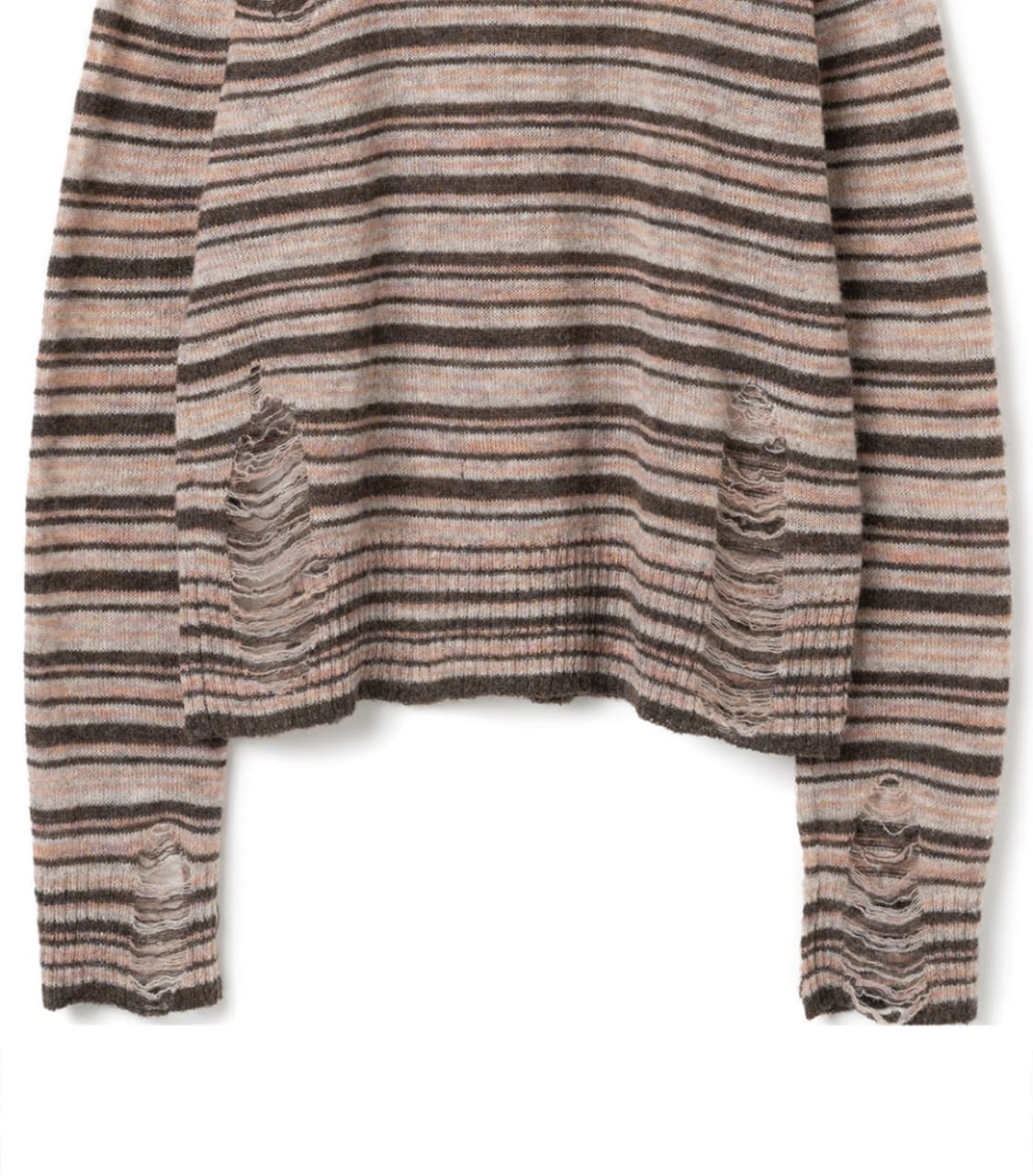 밀로 우먼 텍스처 스트라이프 니트 상품이미지2