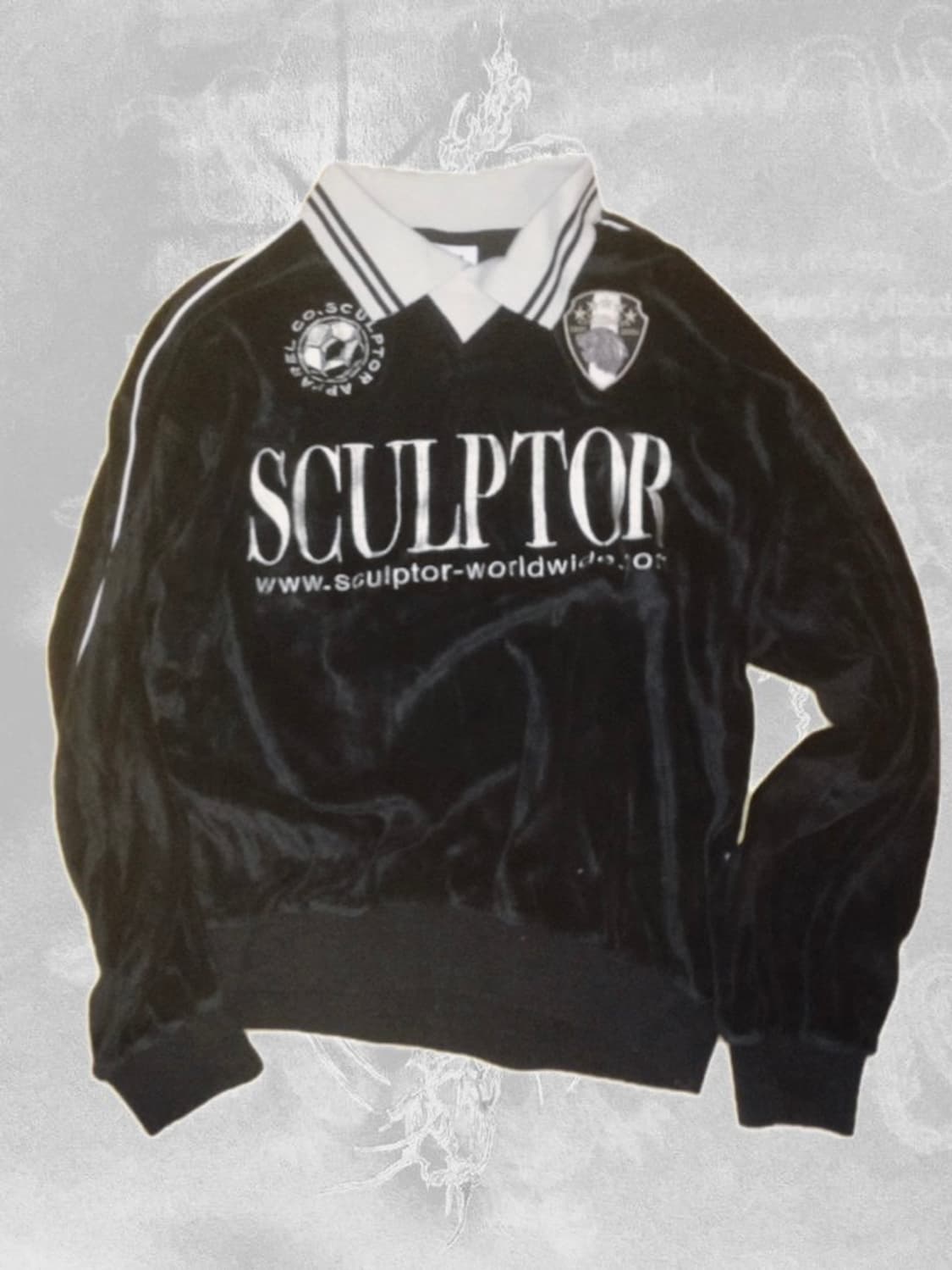 Sculptor Velour Soccer Jersy Black 상품이미지1