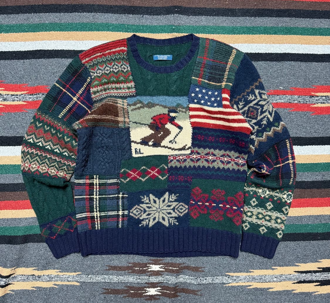 90‘s polo Ralph Lauren hand knit ski 상품이미지1