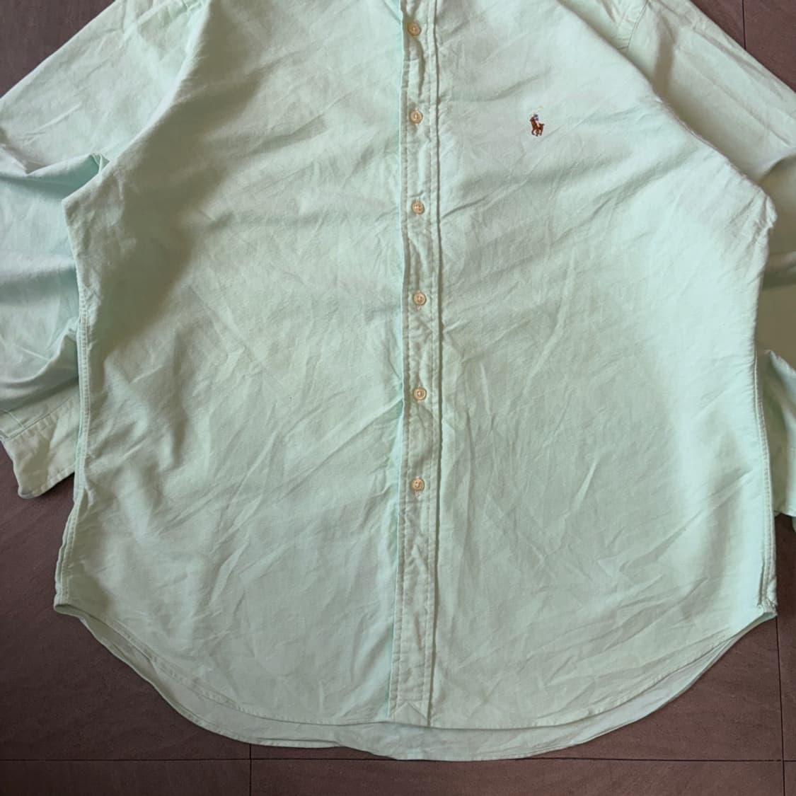 폴로 민트 옥스포드 클래식 로고 긴팔 셔츠  상품이미지4