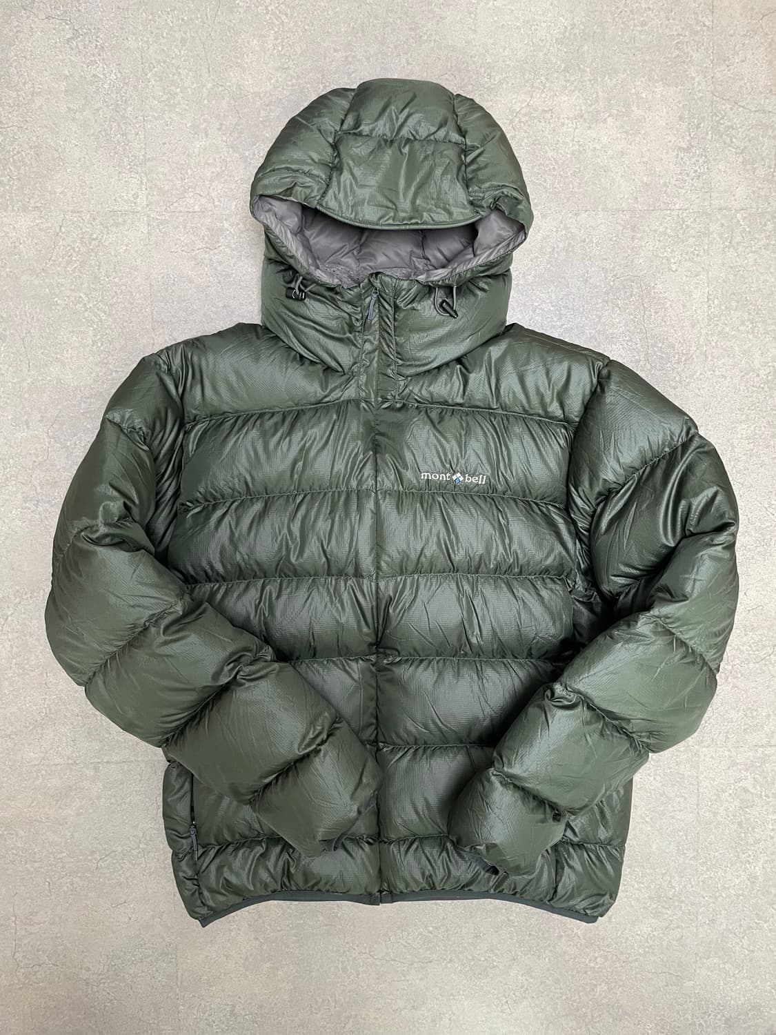 빈티지 몽벨 라이트 알파인 구스 다운 패딩 자켓 올리브 카키 상품이미지1