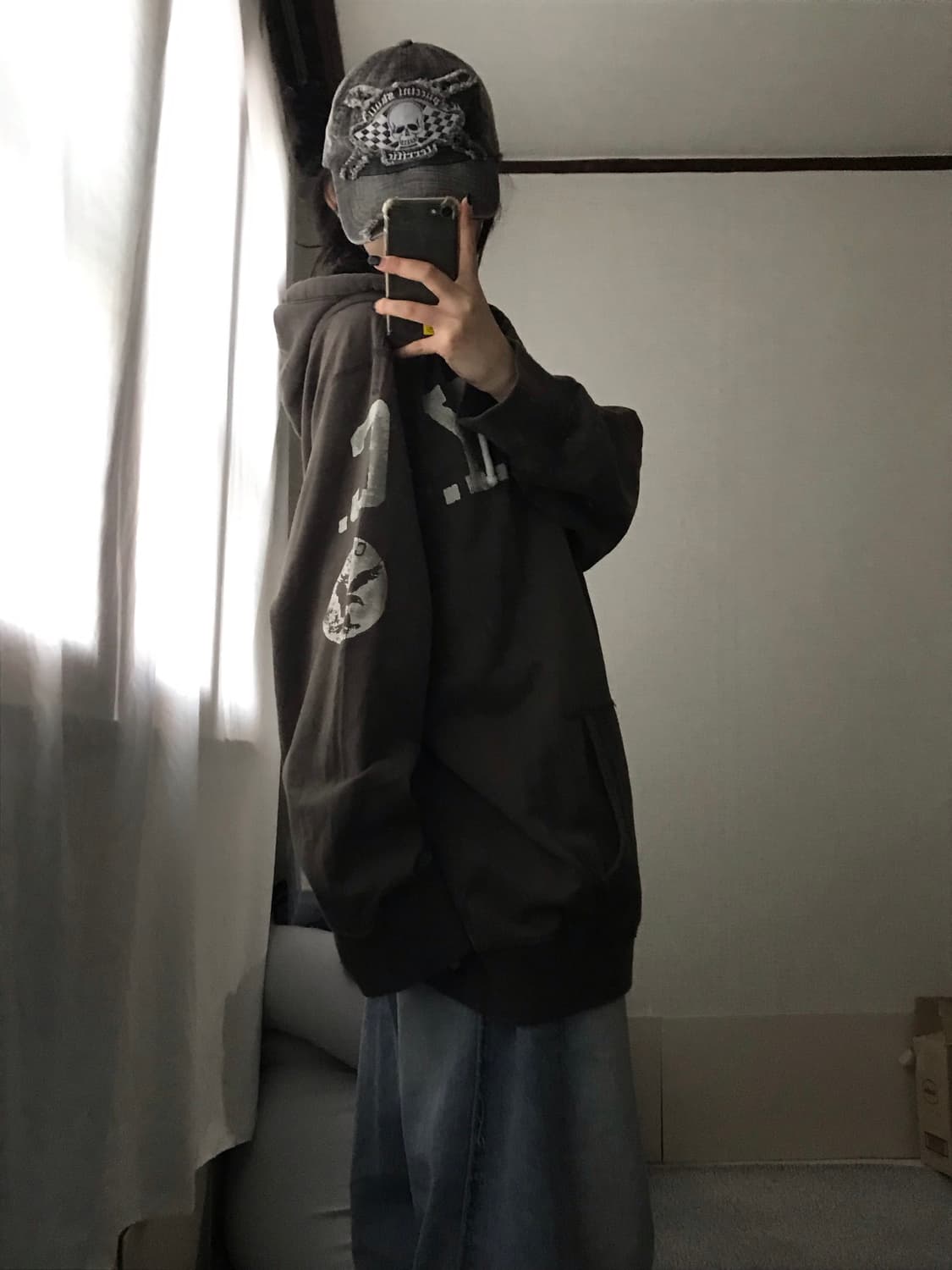 아메리칸이글 브라운 오버핏 후드집업 상품이미지5