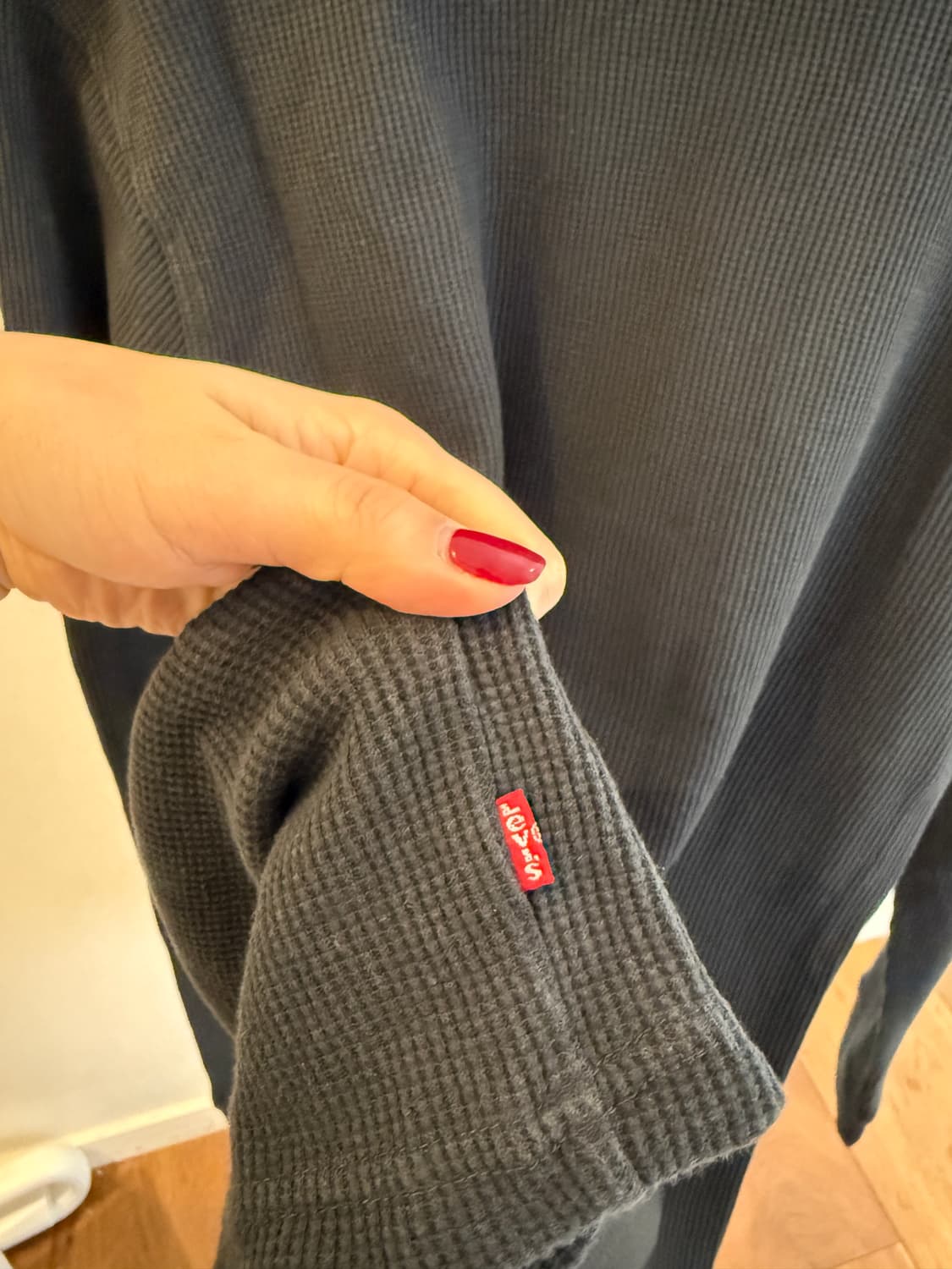 리바이스 와플 긴팔티셔츠 블랙 S 상품이미지7