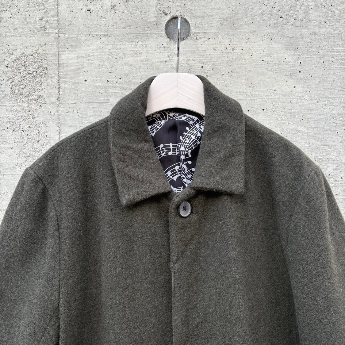 넘버나인 x 스튜디어스 비스포크 캐시미어 블렌드 모스그린 코트 상품이미지5