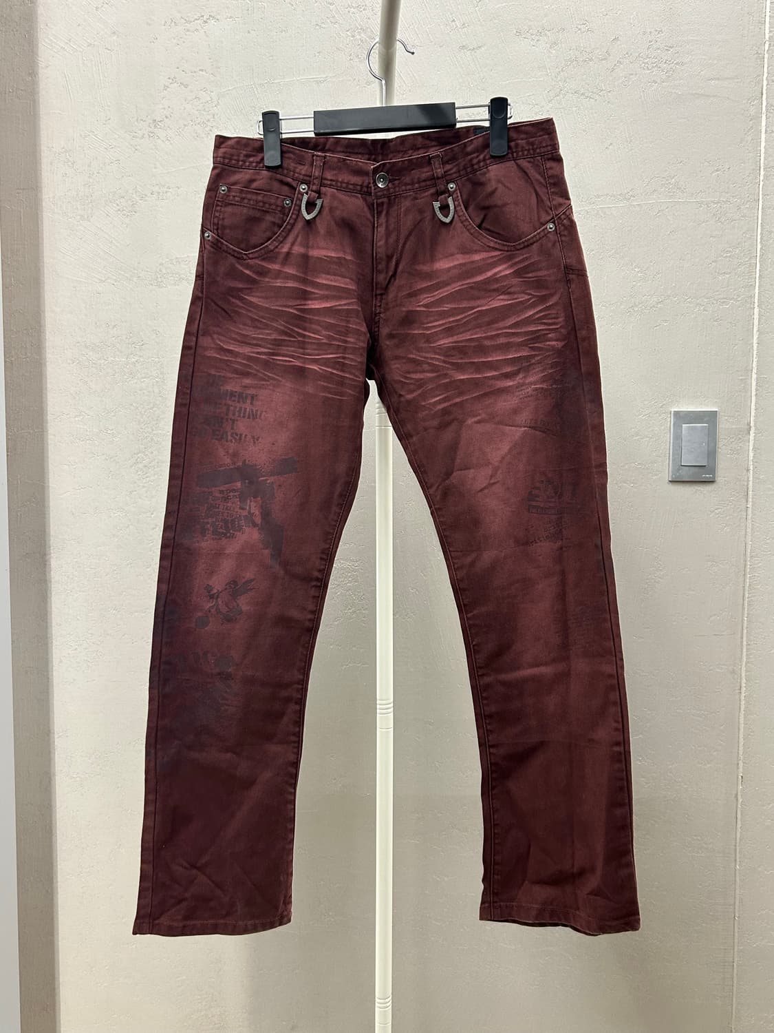 Semantic Design(세만틱 디자인) 버건디 팬츠 상품이미지2