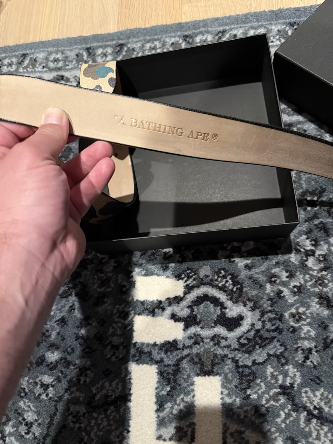 베이프 ABC 카모 레더 벨트 상품이미지3