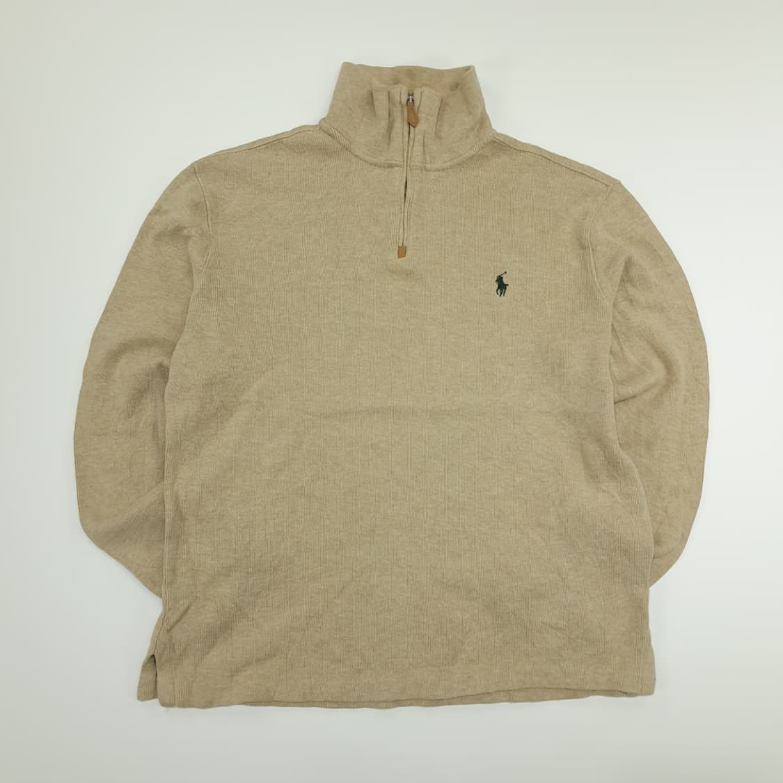 CN775 S 폴로 랄프로렌 오트밀베이지 하프집업 긴팔 니트 스웨터 상품이미지1