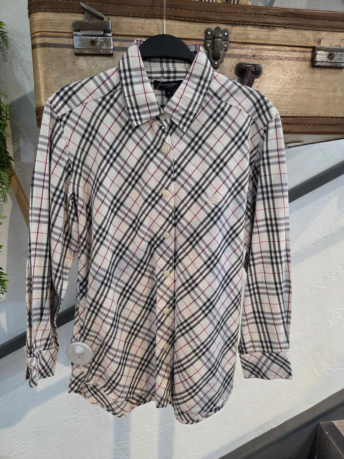 BURBERRY 버버리 아이보리 체크셔츠 상품이미지5