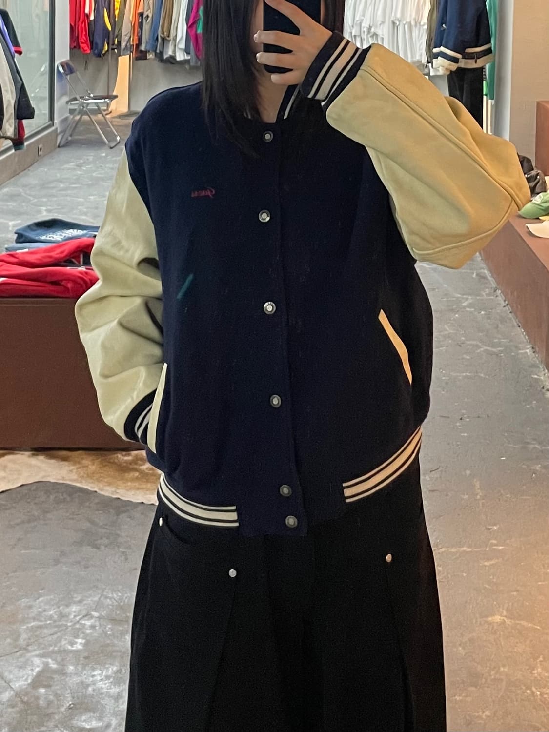 게스 90s 빈티지 암레더 바시티 자켓 H2195 상품이미지1