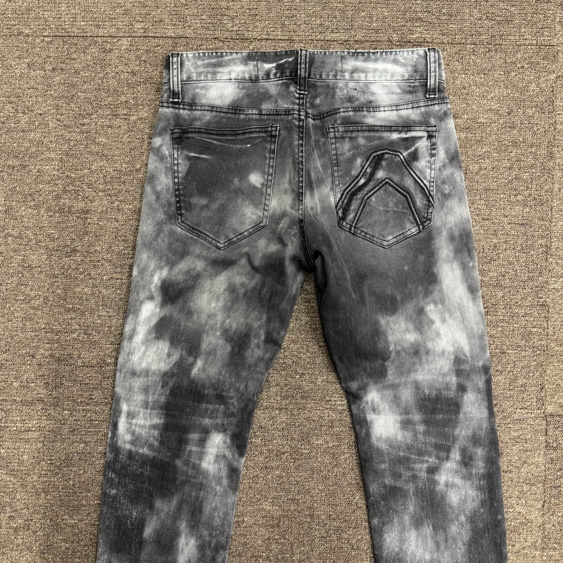 빈티지 더티 워싱 그레이 슬림 진 (30)   상품이미지4