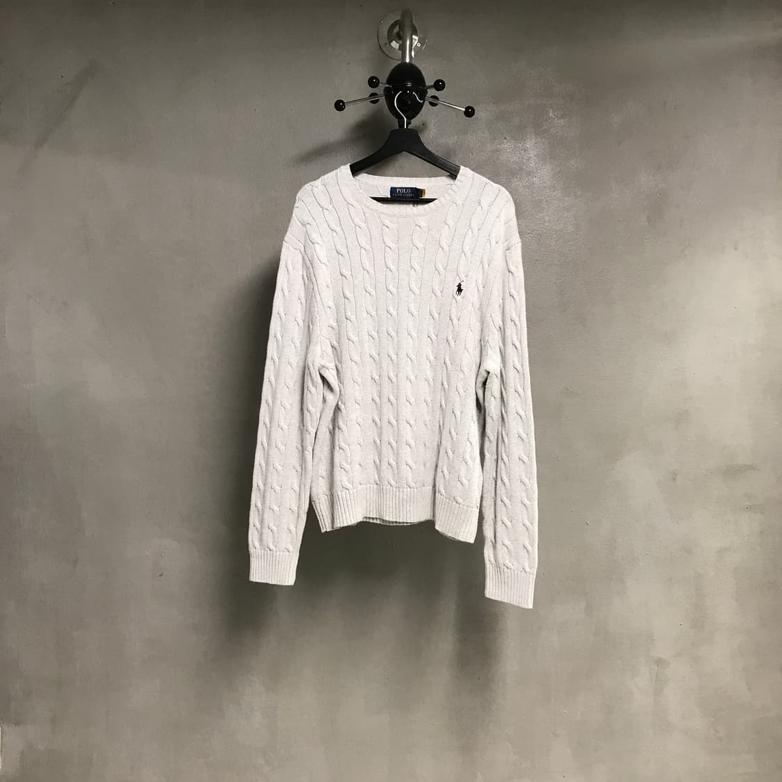폴로 랄프로렌 케이블 니트 화이트 XL 상품이미지1