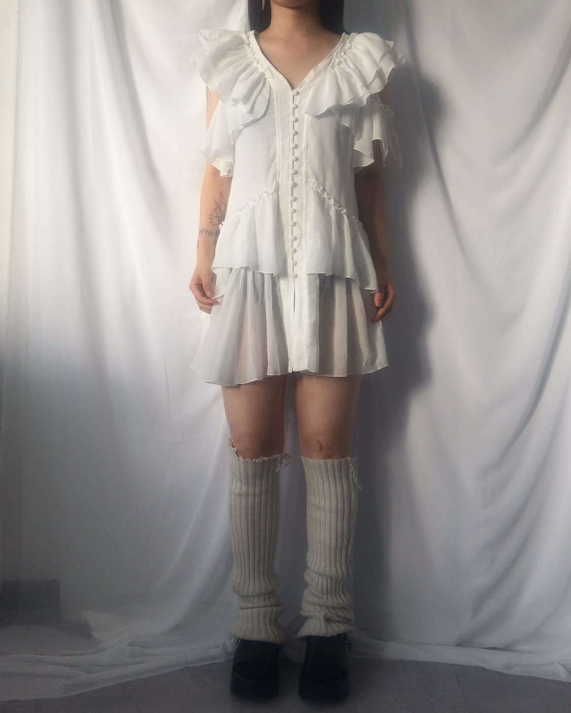 Angel mood ruffle onepiece 상품이미지1