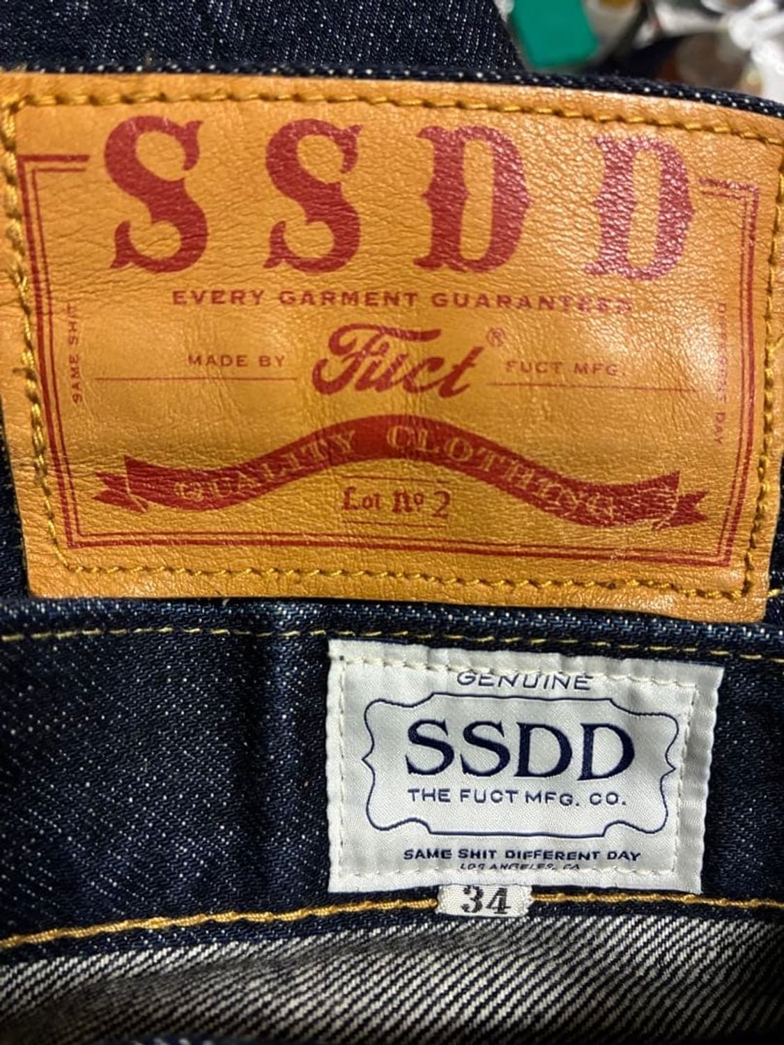 FUCT SSDD 퍽트 셀비지 데님 W34 상품이미지3