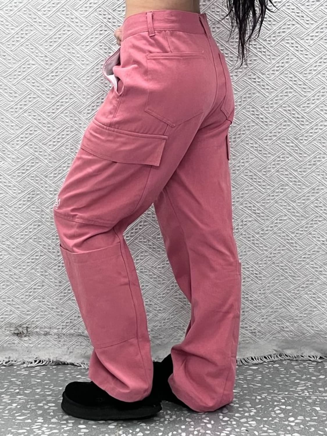 네스티킥 빈티지 스트릿 Y2K 딸기우유 코랄 카고팬츠 L C10723 상품이미지1