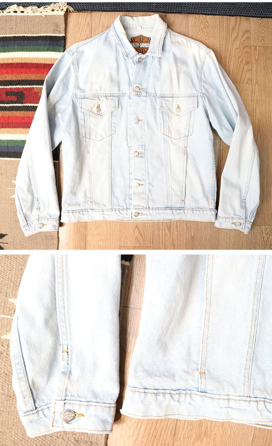 
미국산 90S Harley Davidson 할리데이비슨 빈티지 데님자켓 상품이미지4