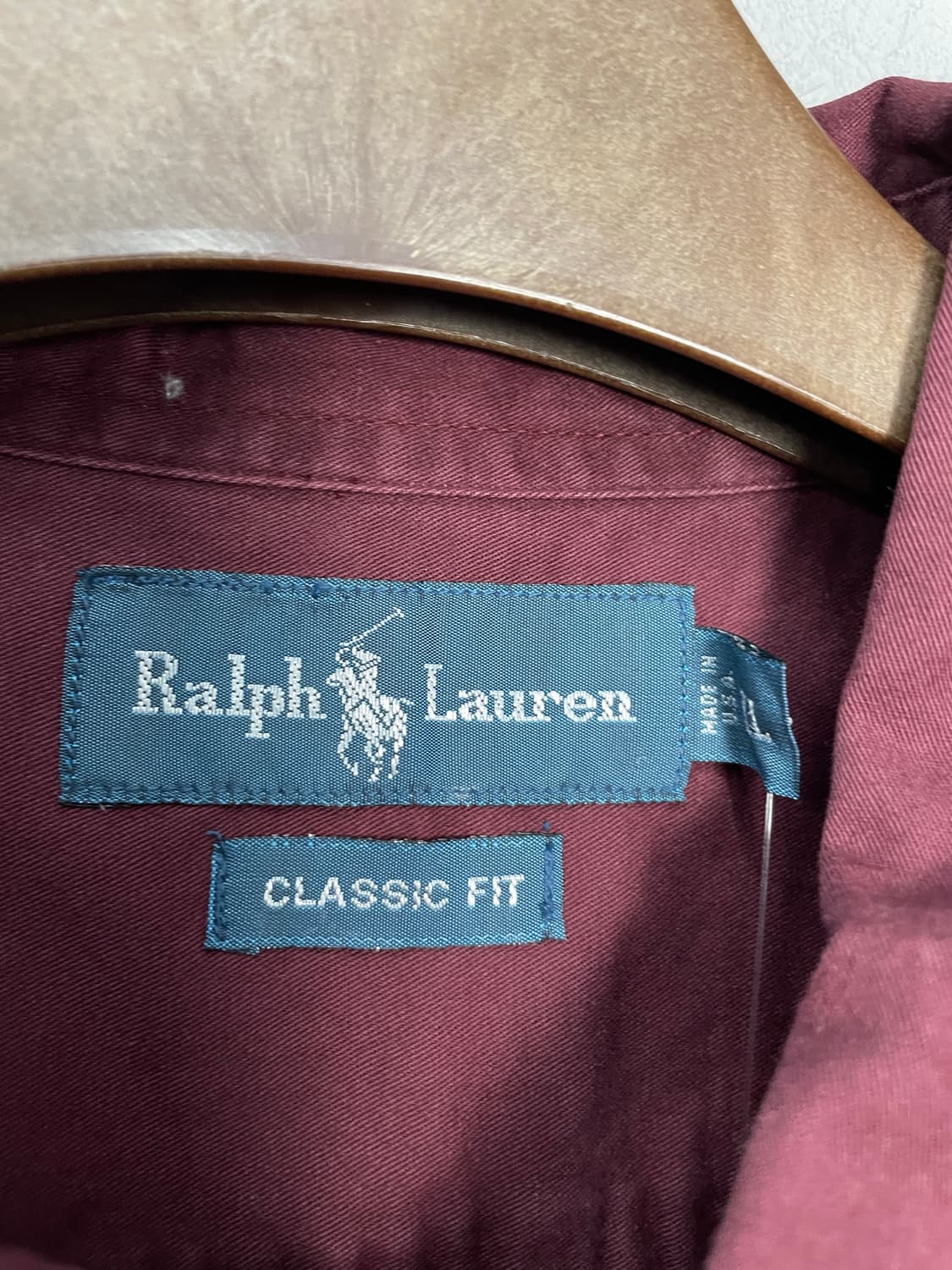 폴로 랄프로렌 버건디 반팔 셔츠 H2453 상품이미지5