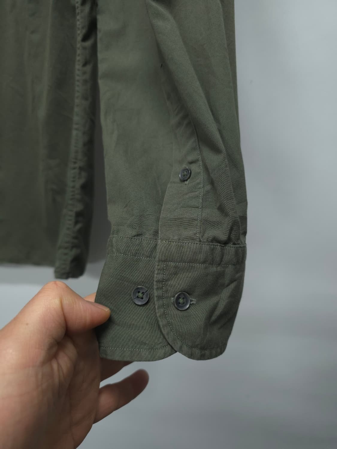 ​마시모두띠 남성용 이탈리안패브릭 카키 셔츠 (100) 상품이미지10