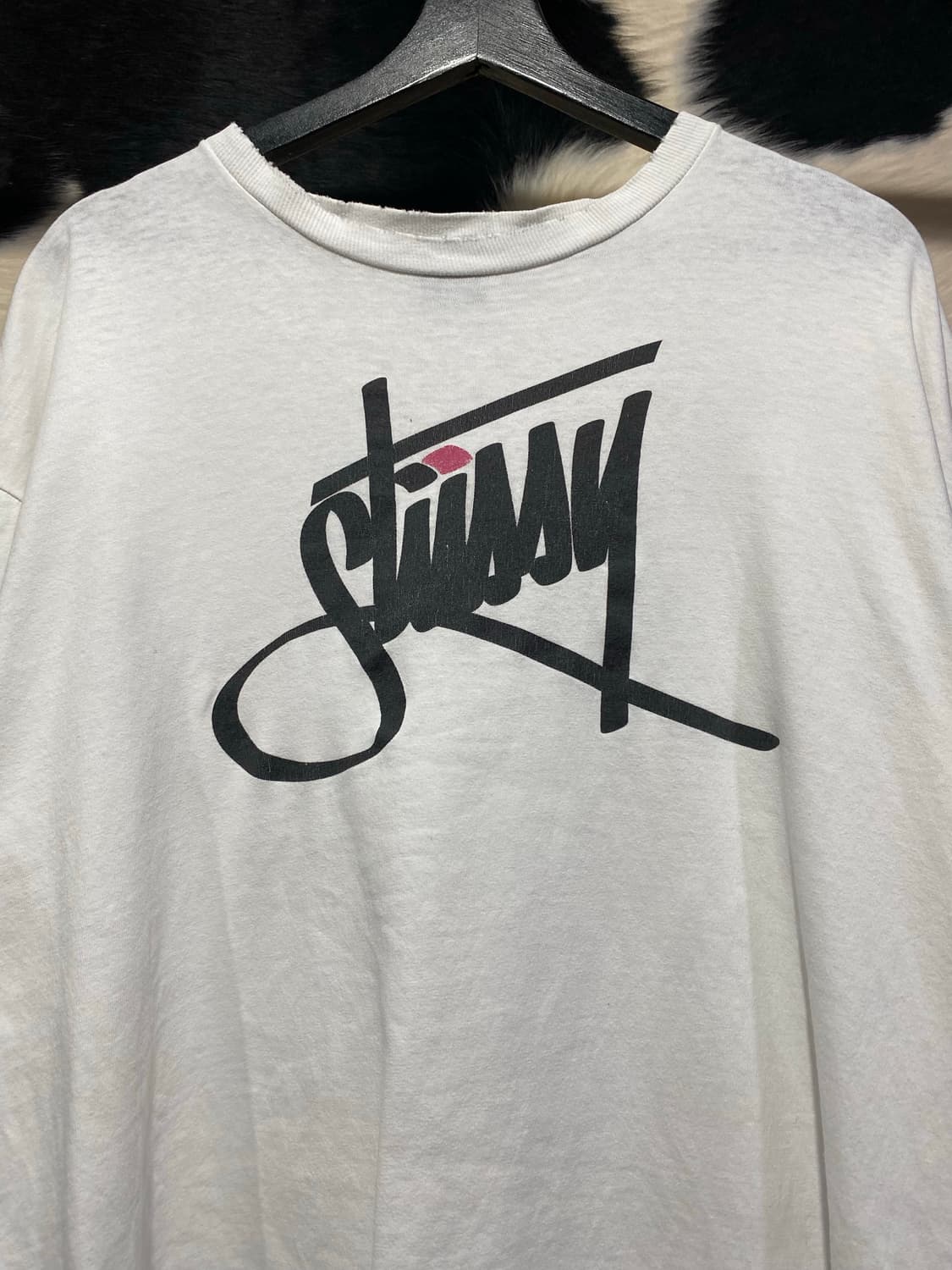Stussy 그라피티 로고 디테일 반팔 티셔츠 상품이미지3