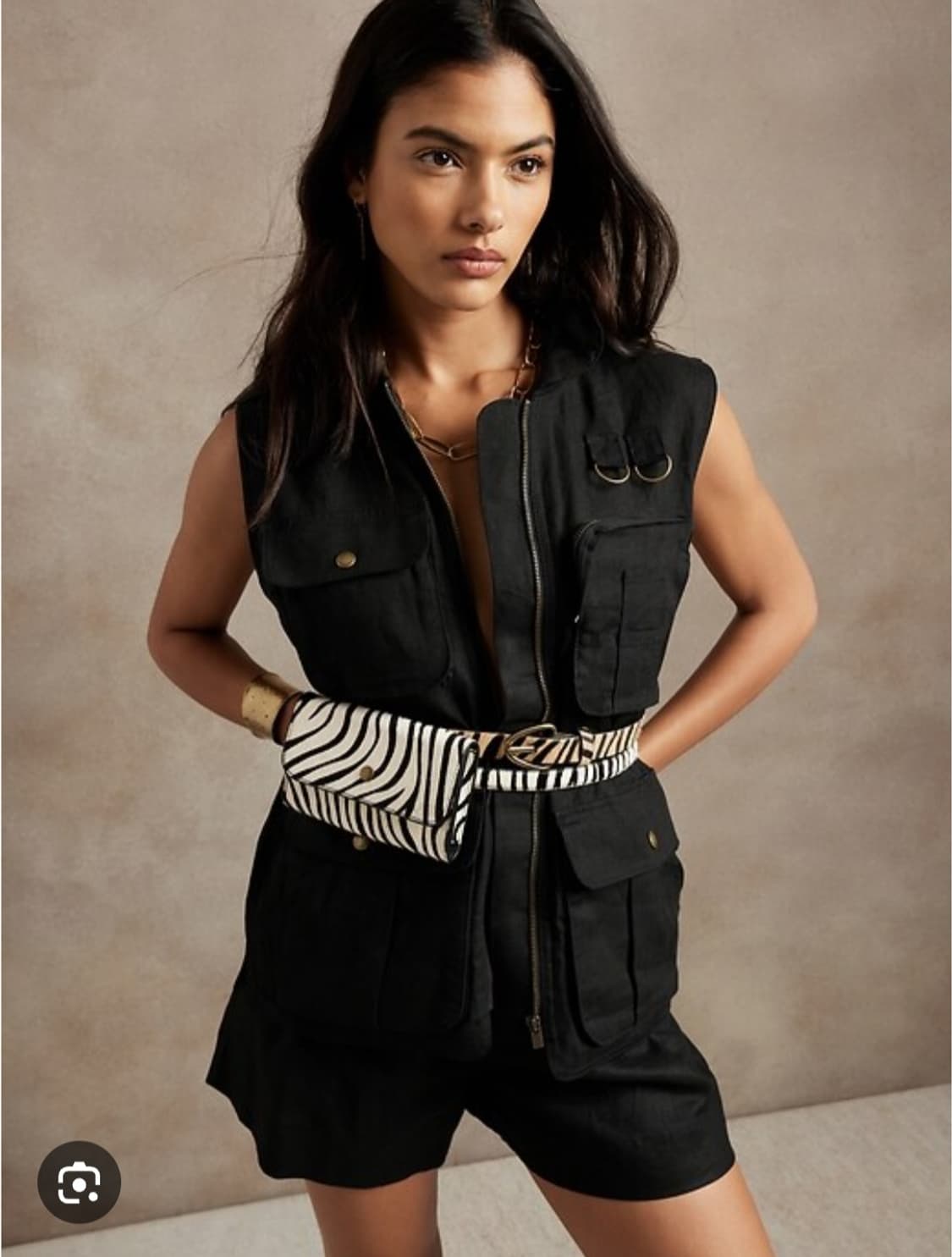 바나나리퍼블릭  헤리티지 리넨 리버 베스트 상품이미지1