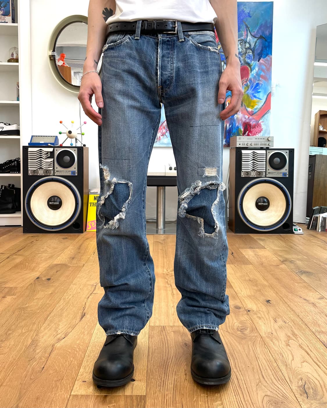 [32] LVC 패치워크 데님 팬츠 상품이미지4