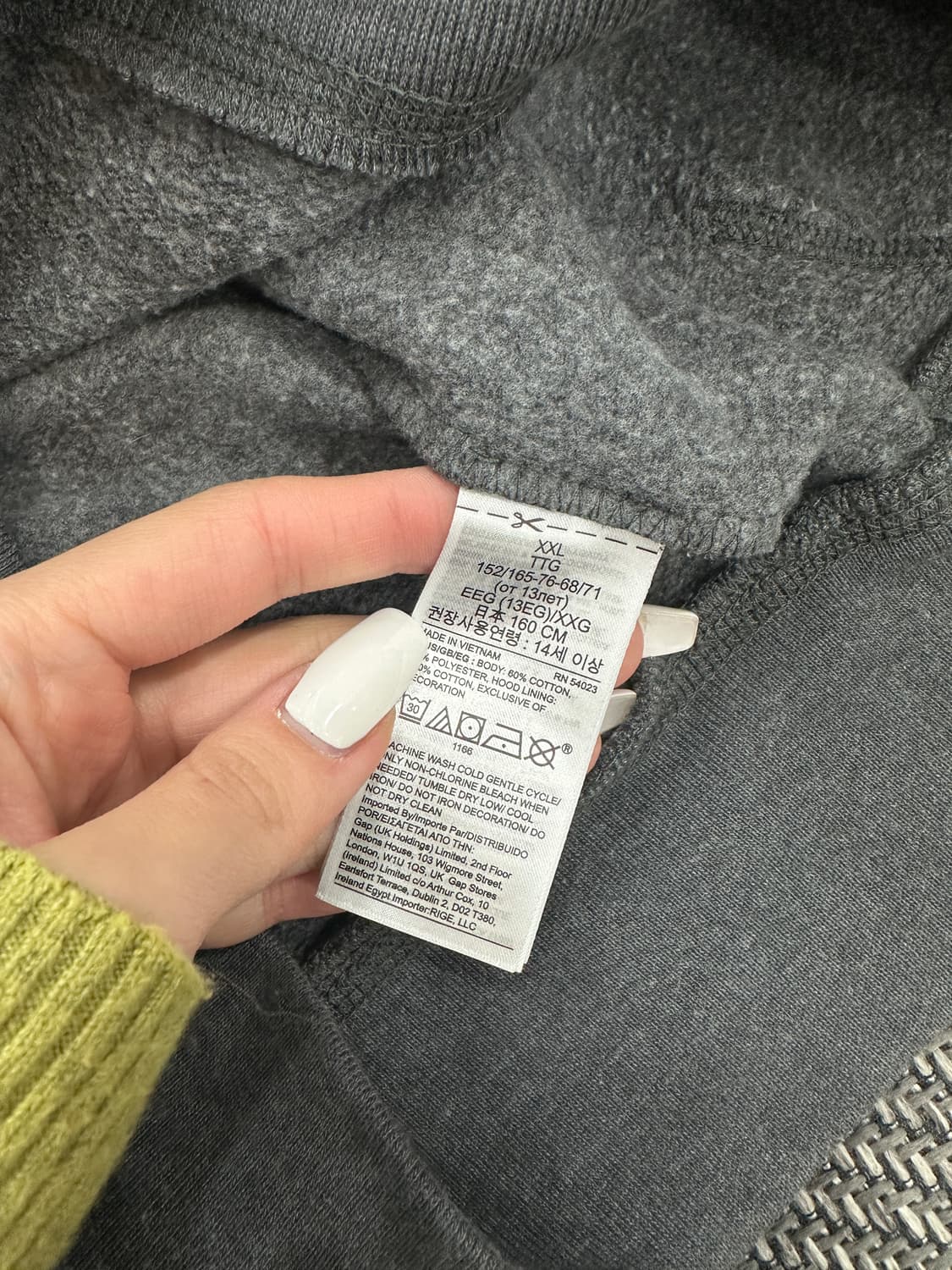 Gap 갭 후드집업 챠콜 상품이미지4