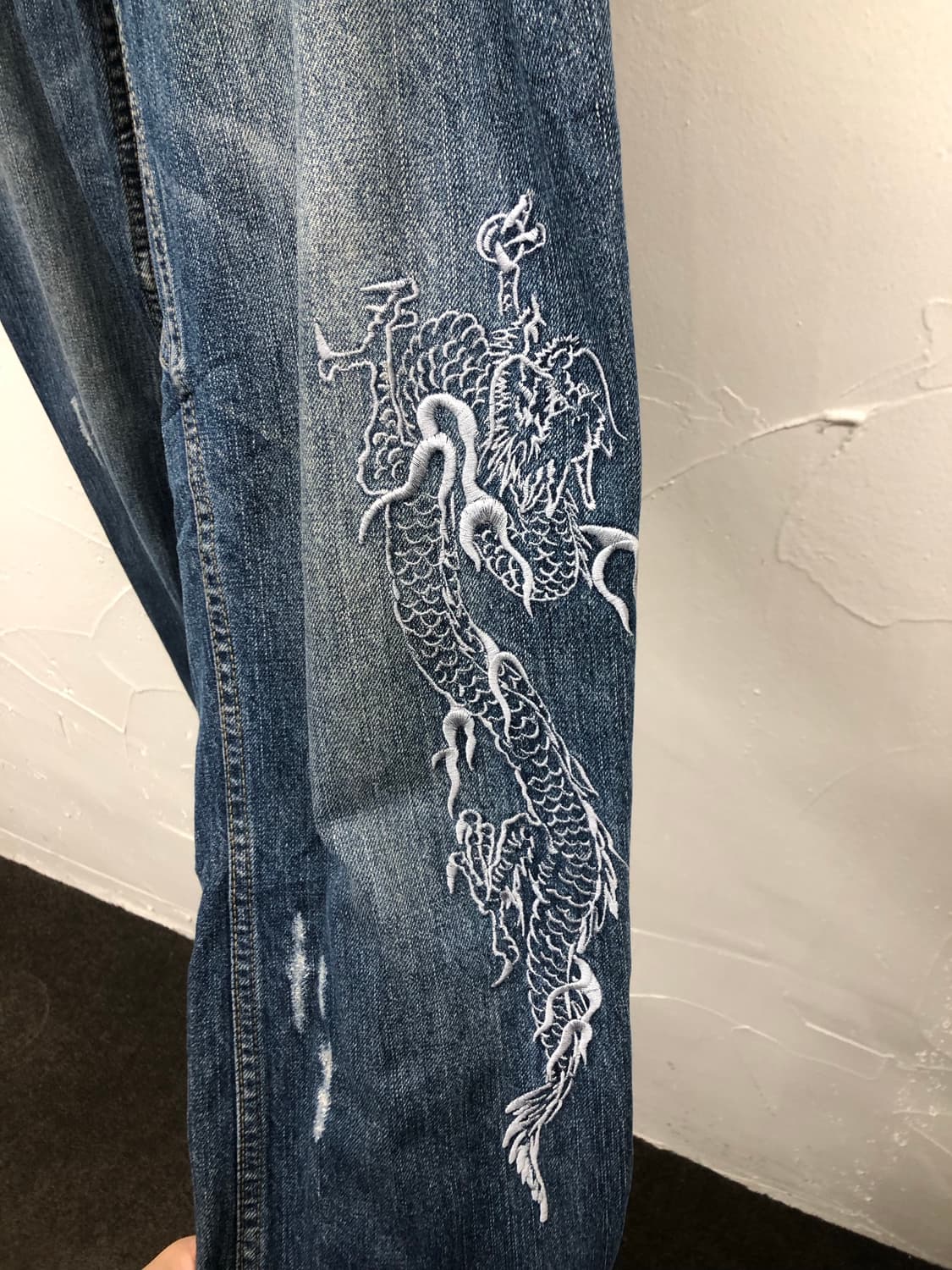 nylaus jeans 오리엔탈 드래곤 데님 팬츠 상품이미지5