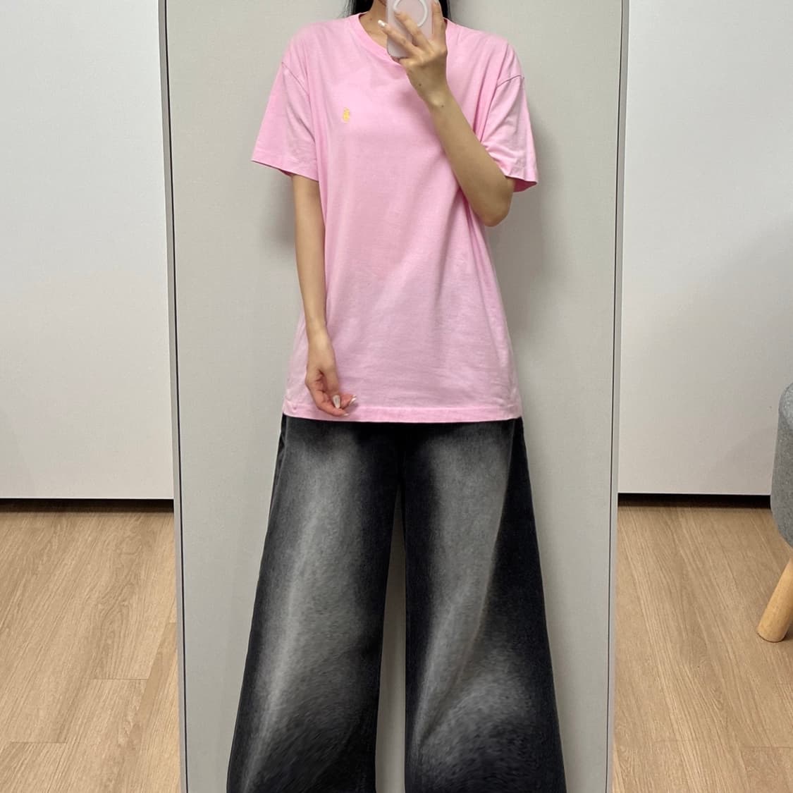 폴로 랄프로렌 옐로우 포니 핑크 반팔 티셔츠 상품이미지1