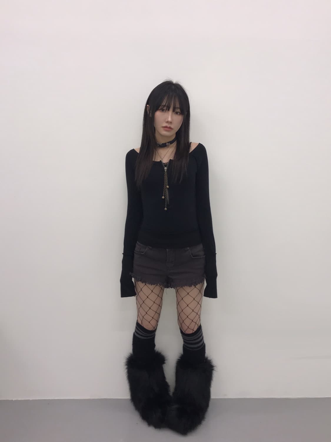 D.I.A. Zip Detail Cropped Knit Top 상품이미지2